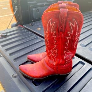 Red cowboy boots
